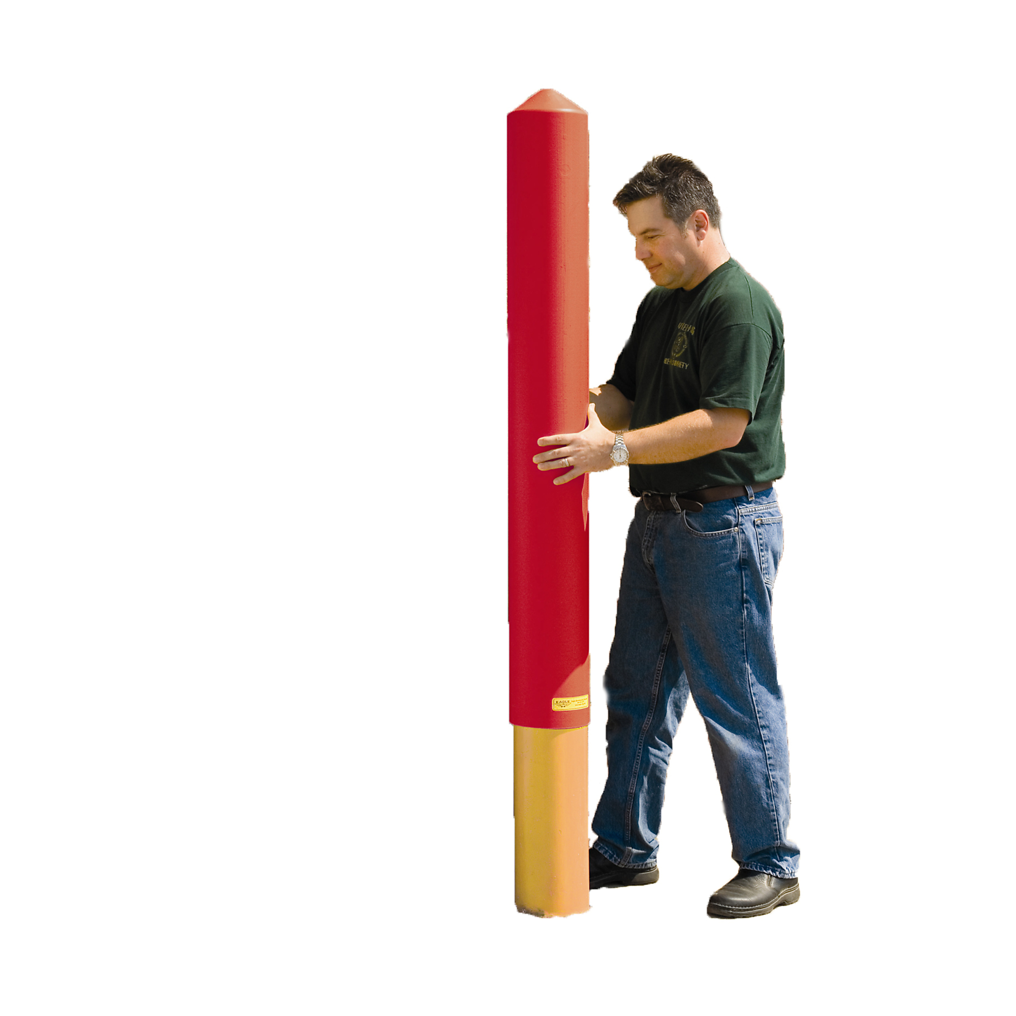 Eagle Smooth Bollard Cover — 6in. x 56in., Red, Model# 1736R